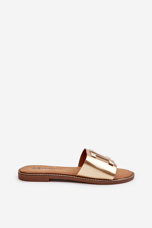 Жіночі босоніжки з золотистим орнаментом Ollavia