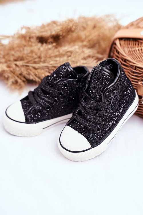 Дитячі кросівки з блискітками Black Ally