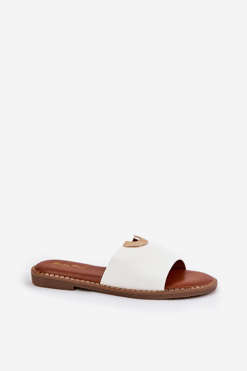 Жіночі Сандалі Еко Шкіра З Декоративними Деталями Білі Mevith