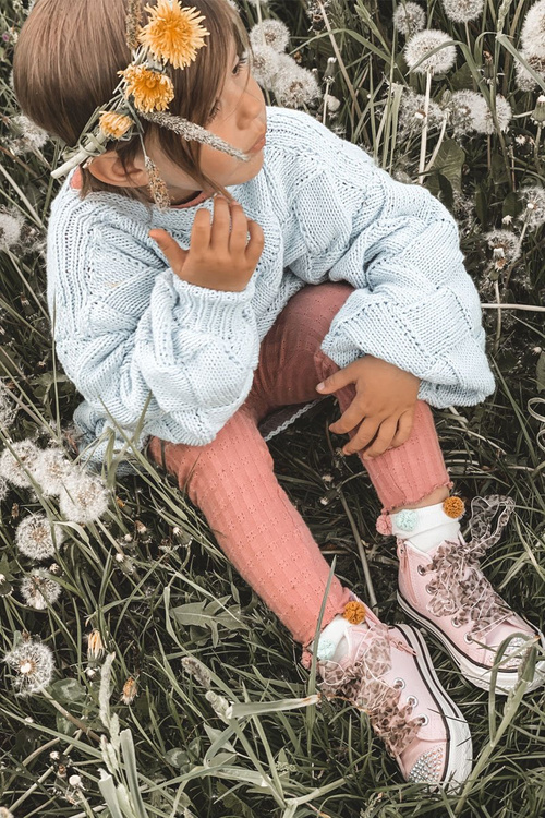 Дитячі цирконієві кросівки Pink Smile