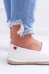 Жіночі еспадрільї на плетеній підошві білі, велика зірка DD274A148