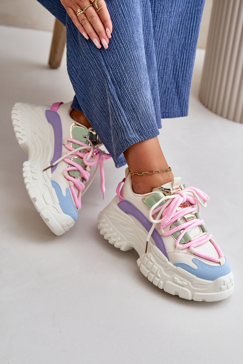 Жіночі кросівки на масивній підошві різнокольорові Nevela