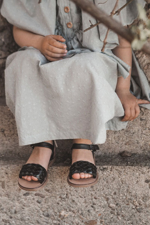 Дитячі плетені босоніжки Black Bailly