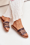 Плоскі Жіночі Сандалі З Золотим Детом Леопард Noroti