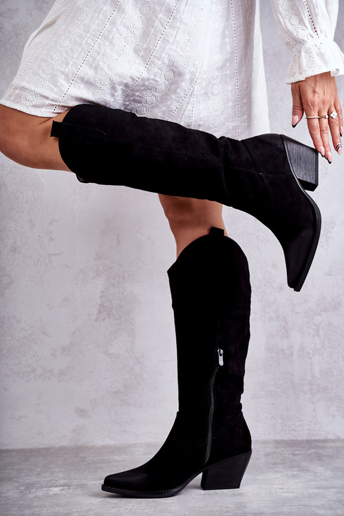 замшеві ковбойські чоботи Black Casey