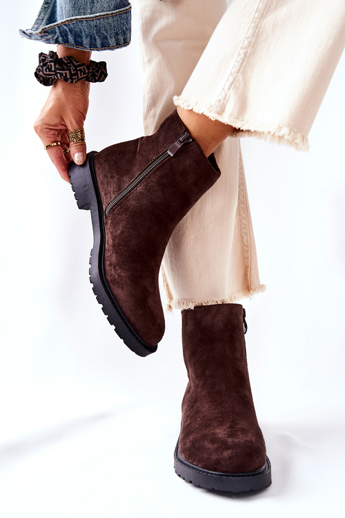 Коричневі чоботи на підборах Laurette