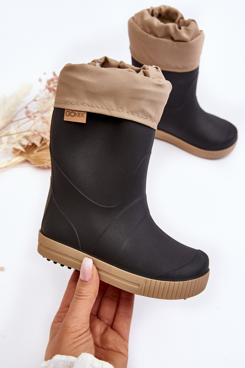 Дитячі сапоги з внутрішньою підкладкою Snow Wave Gokids 981 чорно-бежевий
