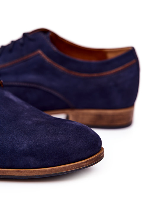 Елегантне шкіряне взуття Беднарек 684 Темно-синій