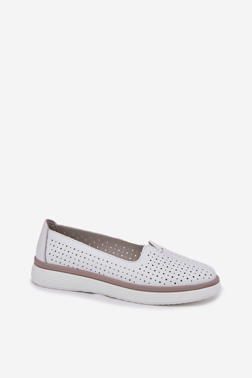 Шкіряні Жіночі Напівчеревики Білі Ліаруна