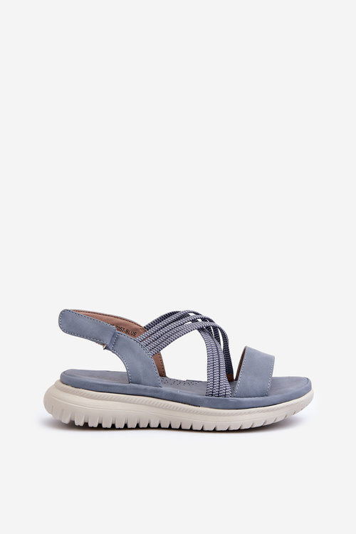 Жіночі зручні босоніжки на липучці Зелені Sidney