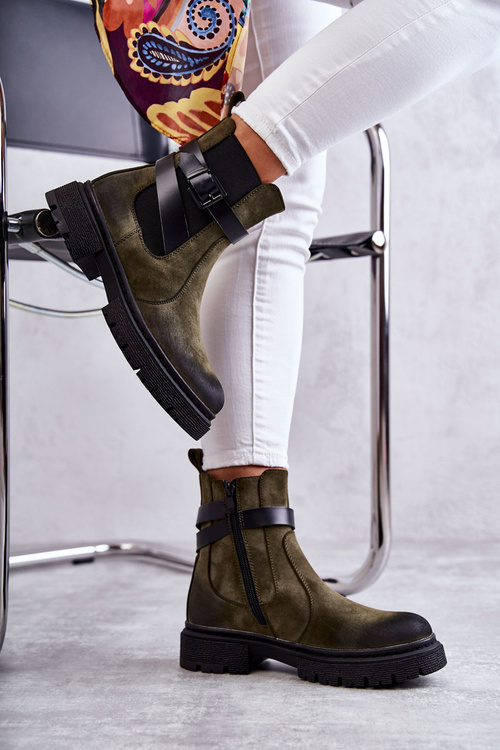 Жіночі утеплені черевики Jodhpur з поясом Green Jose