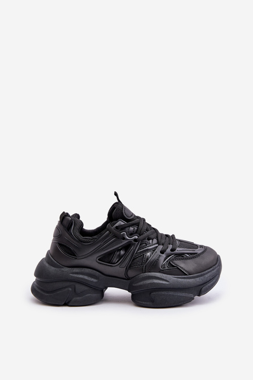 Жіночі кросівки на масивній підошві Чорні Amoserna