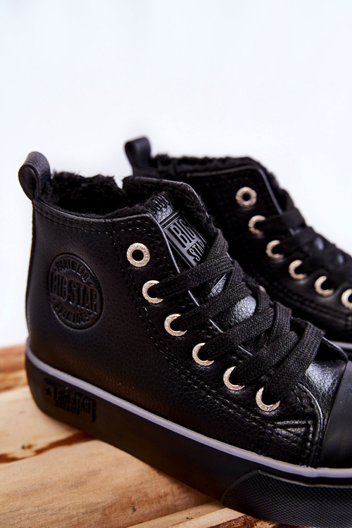 Дитячі високі кросівки на блискавці Big Star KK374228 Чорні