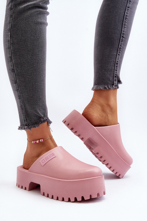 Жіночі шорти на масивній підошві Big Star NN274020 Рожеві