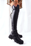 Чорні жіночі високі чоботи Lewski Black 3064