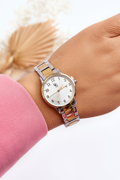 Жіночий сталевий водонепроникний годинник GG Luxe Gold-Silver 