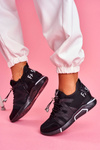 Спортивне жіноче взуття на блискавці та підтягуванні чорного кольору