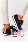 Кросівки з квітами Lu Boo Чорні