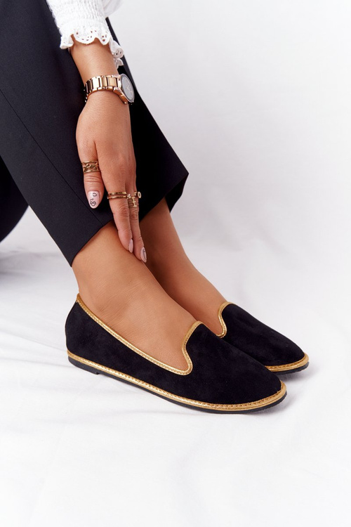 Жіночі замшеві лофери Lu Boo Black