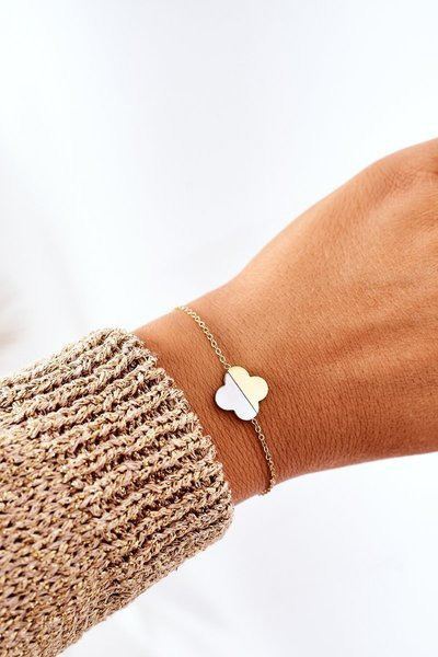 Браслет-ланцюжок із золотом конюшини