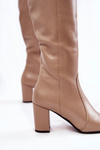 Жіночі шкіряні черевики Laura Messi Beige 1415