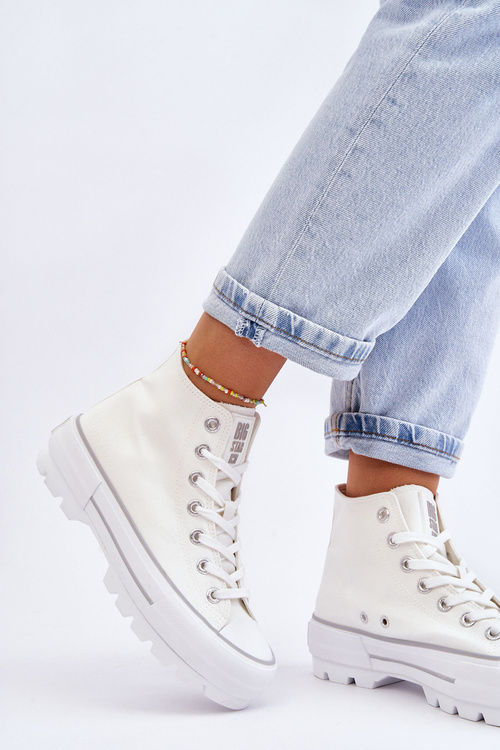 Високі кросівки на платформі Big Star LL274156 Білі