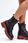 Жіночі ботильйони на шнурівці La.Fi 250045OR-LA Чорні