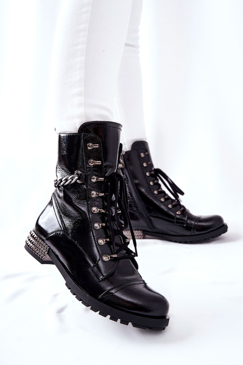 Шкіряні черевики Laura Messi Black 2209