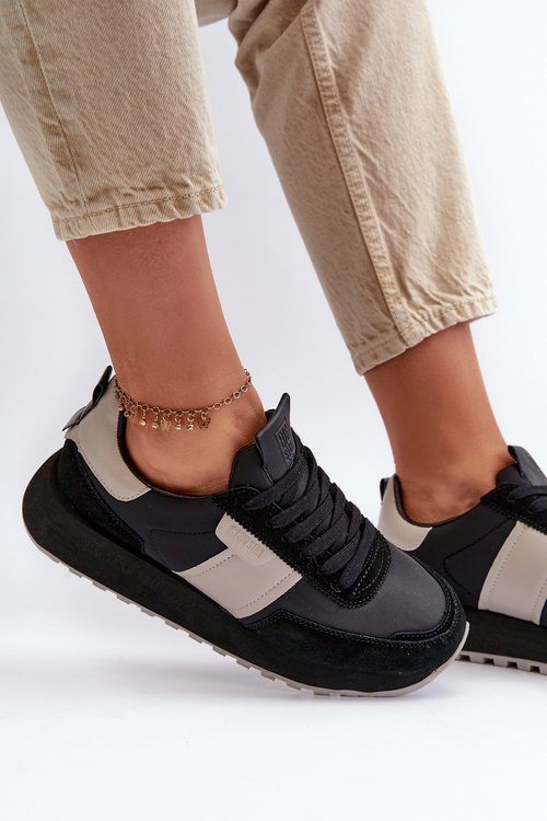 Жіночі кросівки на платформі Big Star NN274502 Memory Foam System Black