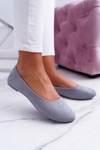 Сірі жіночі балетки Suede Buenos