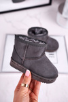 Дитячі утеплені зимові черевики сірі Gooby