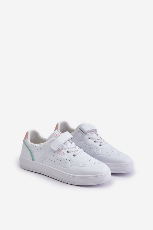 Дитячі кросівки з еко шкіри на липучці Big Star OO374005 Білі