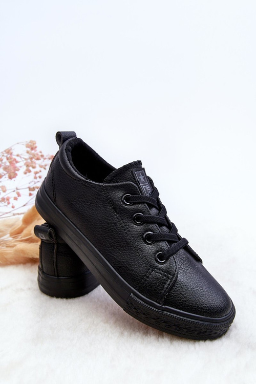 Дитячі шкіряні кросівки Black Poliana