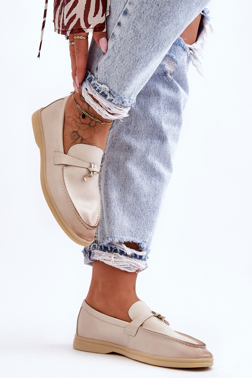 Жіночі класичні мокасини бежеві Cortez