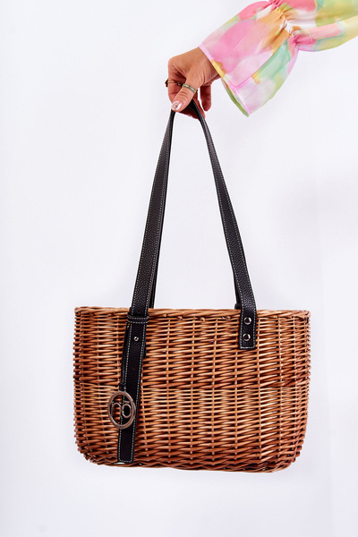 Плетена сумка NOBO XM0050 Basket Beige and Black
