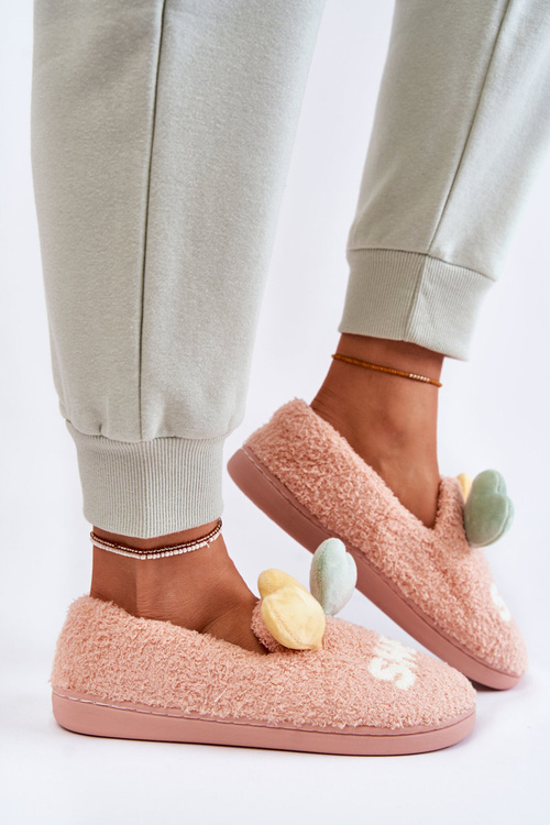 Жіночі тапочки з сердечками рожеві Аляска