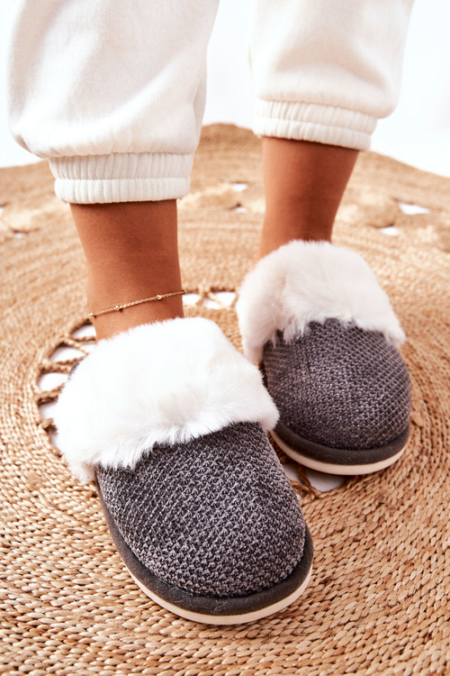 Тапочки на флісовій підкладці сірого фламарину