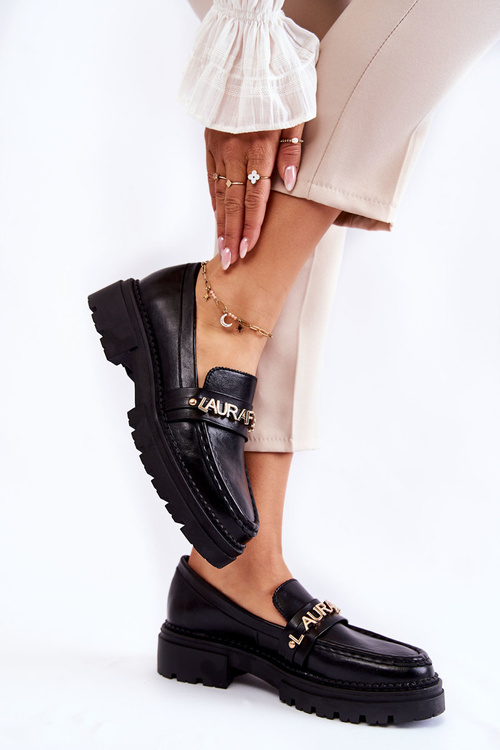 Шкіряні лофери Letters La.Fi 210001B-PU чорні