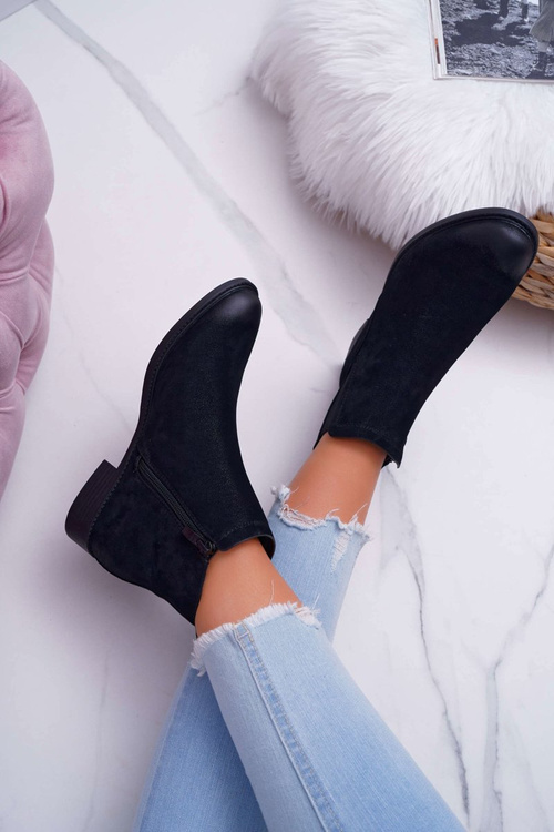 Жіночі черевики з еко-нубуку Sergio Leone чорні Vuko