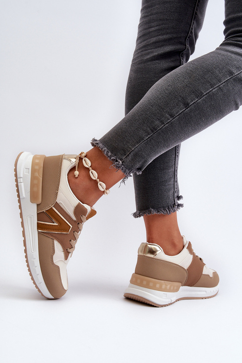 Жіночі кросівки з еко шкіри Vinelli коричневого кольору