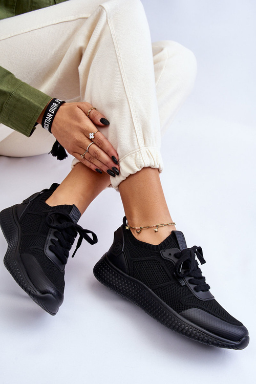 Жіночі зручні кросівки Memory Foam System Big Star LL274414 Чорні