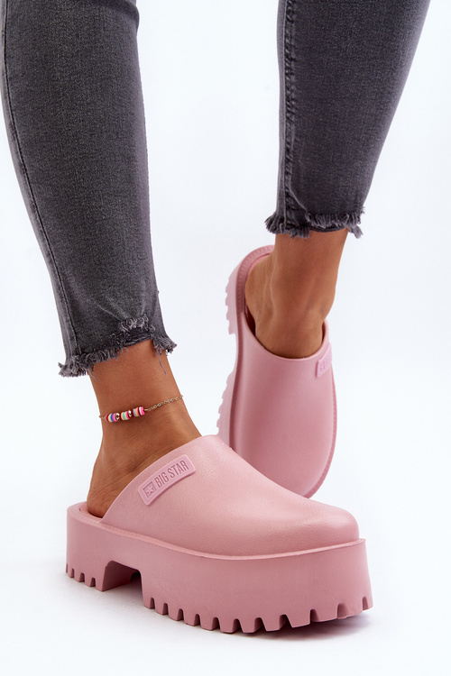 Жіночі шорти на масивній підошві Big Star NN274020 Рожеві