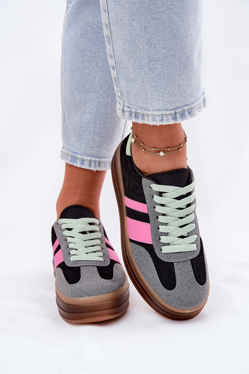 Низькі Кросівки На Платформі Чорні Ovivene