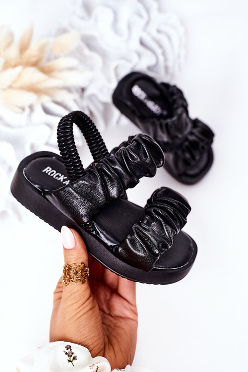 Дитячі босоніжки на шнурку Black Sweetness
