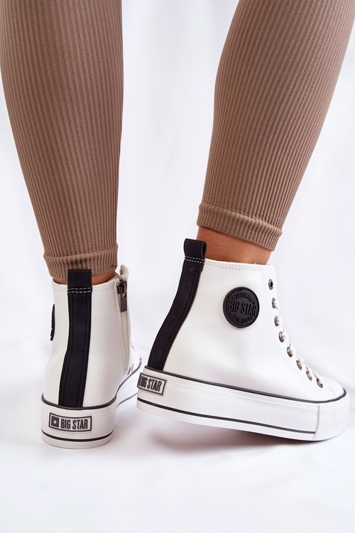 Жіночі високі утеплені кросівки Big Star KK274170 Білі