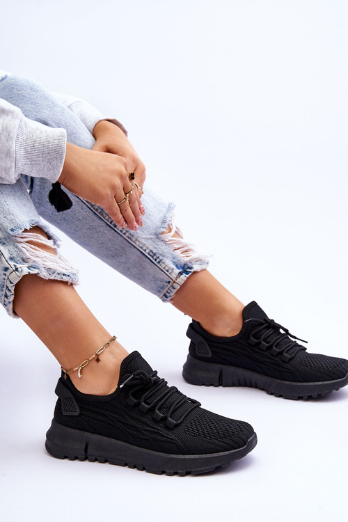 Жіноче спортивне взуття без шнурівки Кросівки Black Rosett