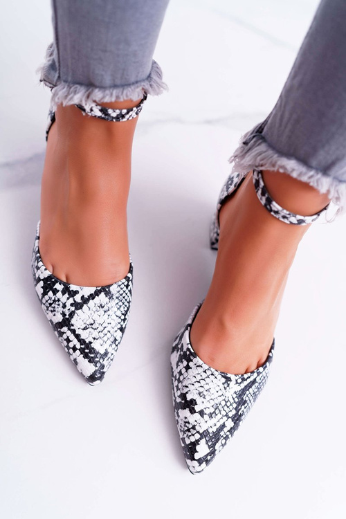 Жіночі босоніжки Kehira зі зміїною шкірою на шпильці