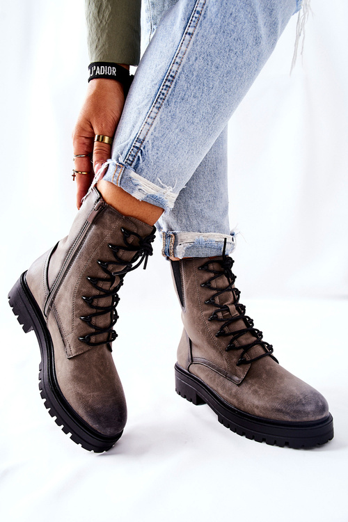 Робочі черевики розминка Sergio Leone сірі TR756