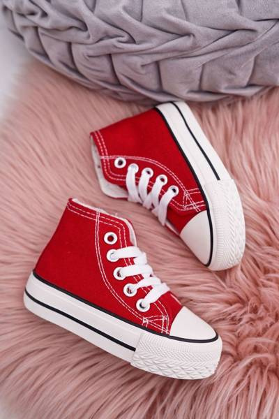 Дитячі високі кросівки на блискавці Red Filemon