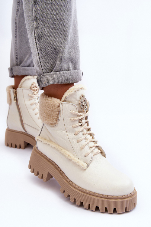 Жіночі шкіряні черевики Trapper Cream Vergo